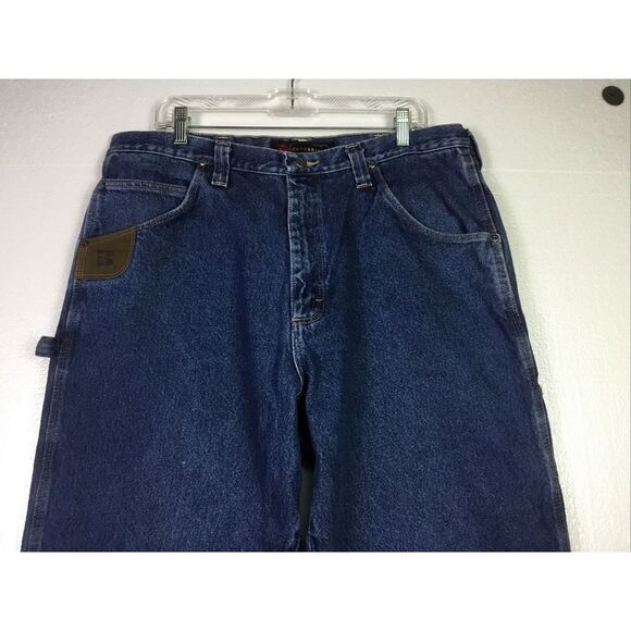 Riggs Dura Shield Mens Carpenter Jeans 38X32 Blue denim Straight legs workwear - Picture 3 of 12